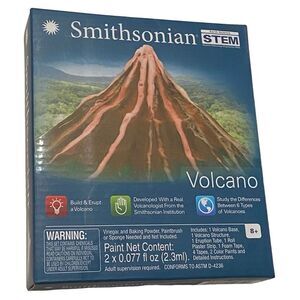 Smithsonian STEM Earth Science Build & Erupt a Volcano Kit Ages 8+ NWT 51851
